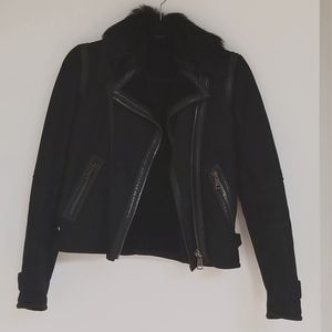 Sheep skin moto jacket